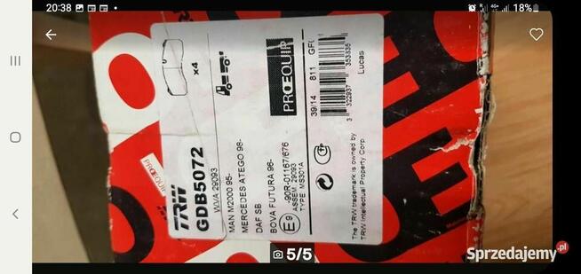 Mercedes Atego SBP 02-ME003 Tarcze Hamulcowe + Klocki TRW