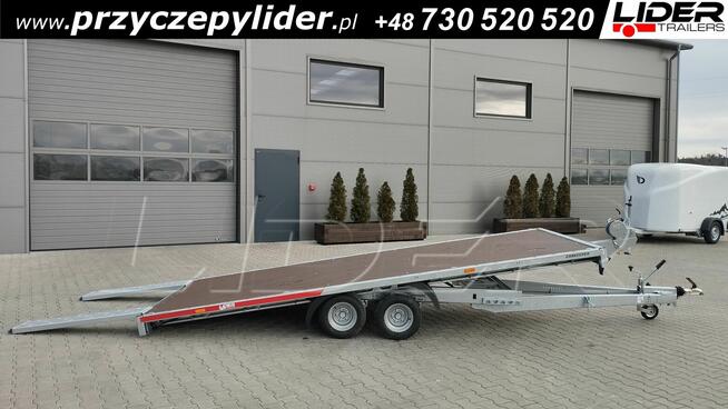 TM-373 przyczepa CarKeeper 460x203cm, laweta płaska uchylna