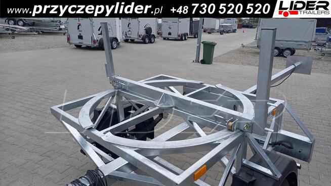 LT-180 przyczepa kłonicowa, dłużyca do przewozu rur drutu
