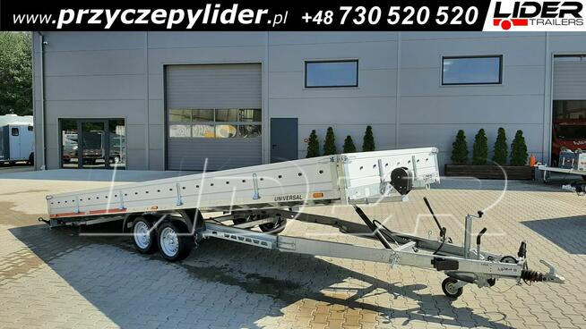 TM-385 przyczepa 593x215x30cm, Universal 6021/2 uchylna