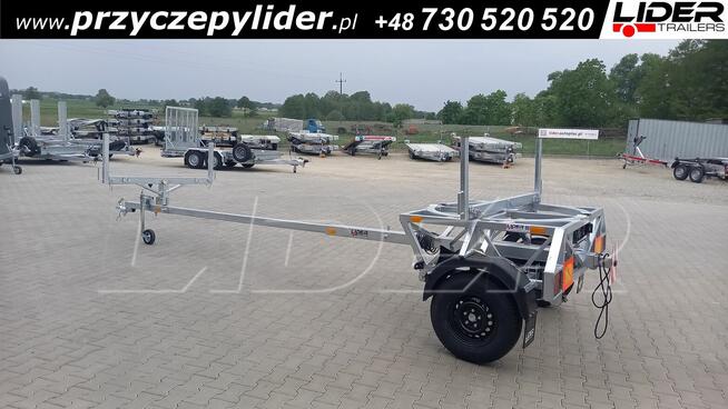 LT-180 przyczepa kłonicowa, dłużyca do przewozu rur drutu
