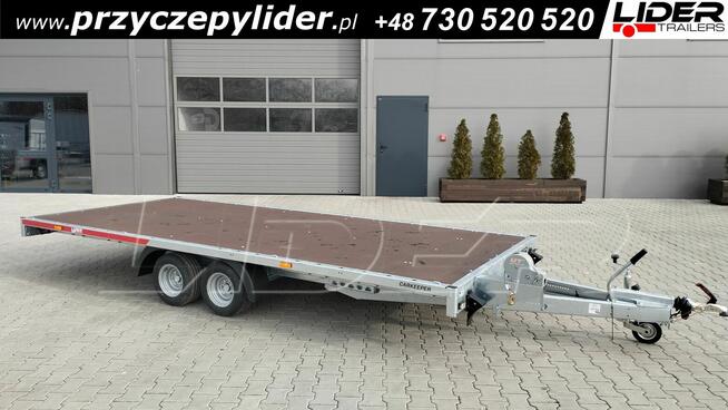 TM-373 przyczepa CarKeeper 460x203cm, laweta płaska uchylna