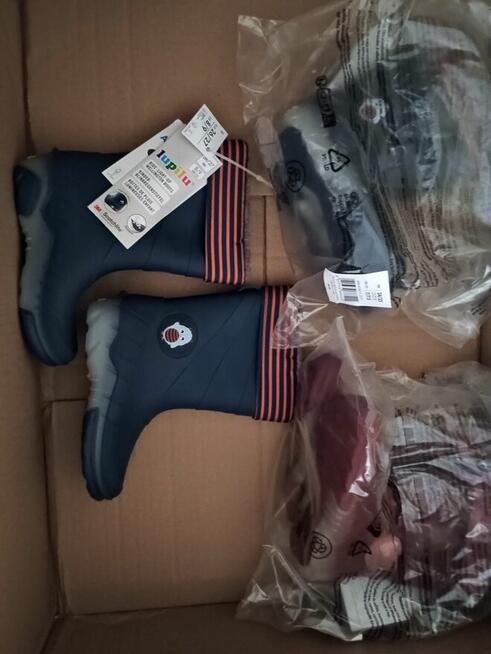 Kalosze świecące z wyściółką chłopięce rozmiar 24-25