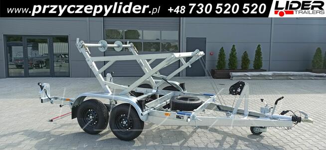 LT-185 przyczepa 305x180x170cm, kablowa do przewozu bębna
