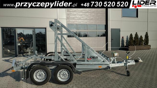 LT-200 przyczepa 300x200x190cm, kablowa do przewozu bębna