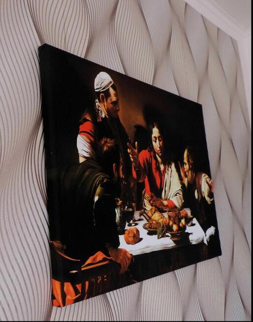 Obraz na płótnie - Caravaggio, Wieczerza w Emaus, 45x65cm