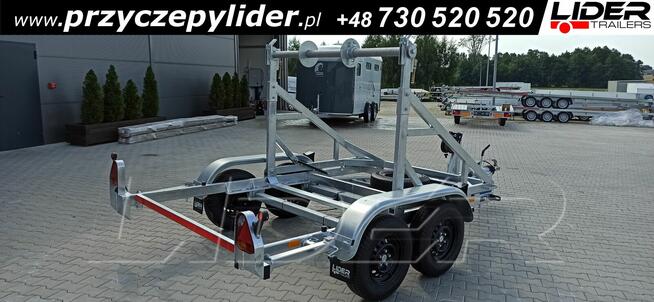 LT-185 przyczepa 305x180x170cm, kablowa do przewozu bębna