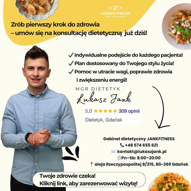 Współpraca z dietetyczna- dietetyk Łukasz Jank | JANKFINTESS