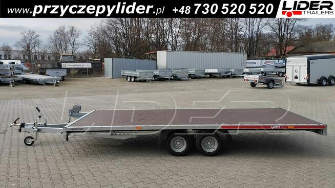TM-373 przyczepa CarKeeper 460x203cm, laweta płaska uchylna