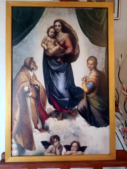 Obraz na płótnie -Rafael Santi „Madonna Sykstyńska” 60x40