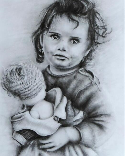 portret ołówkiem na podstawie zdjecia