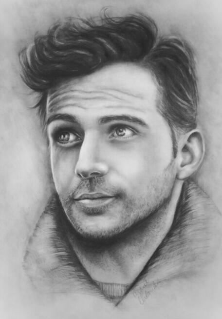 portret ołówkiem na podstawie zdjecia