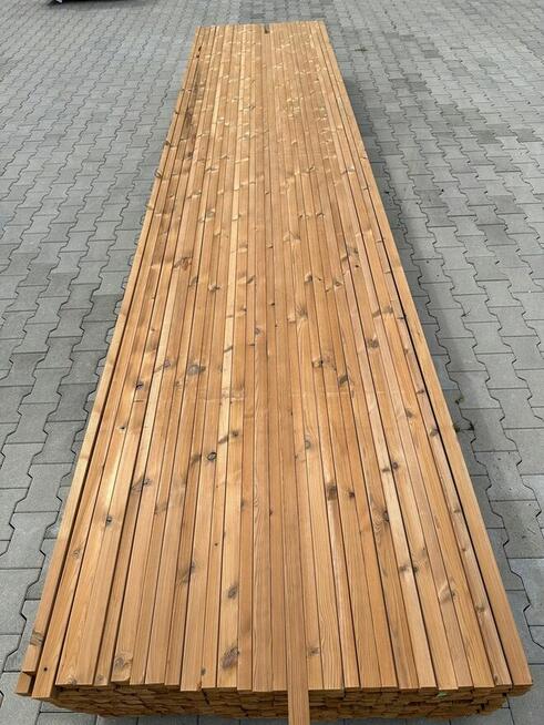 Deska thermo termo sosna lamela kantówka półromb 28x42mm