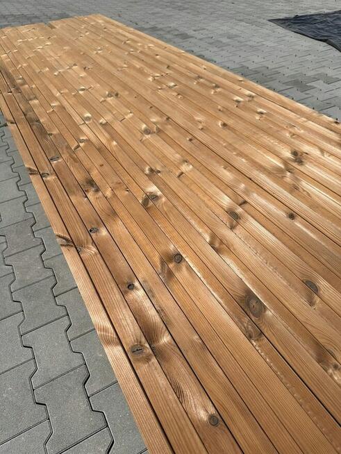 Deska thermo termo sosna lamela kantówka półromb 28x42mm