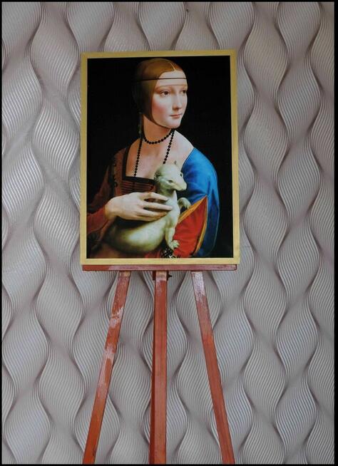 Obraz na płótnie - Dama z gronostajem, Vinci, 50x70cm