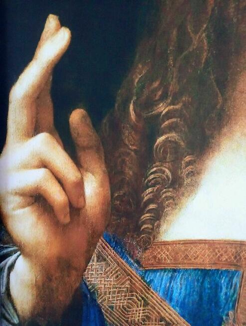 Obraz na płótnie - Salvator Mundi, Leonardo da Vinci, 50x70cm
