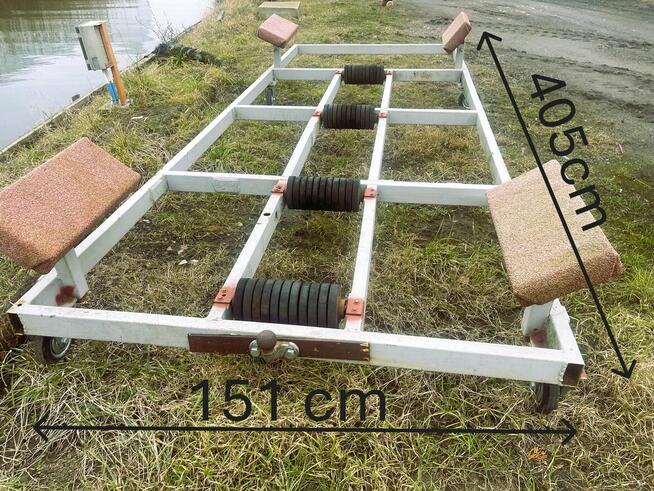 Łoże podstawa stojak pod jacht motorówke wózek portowy warsz