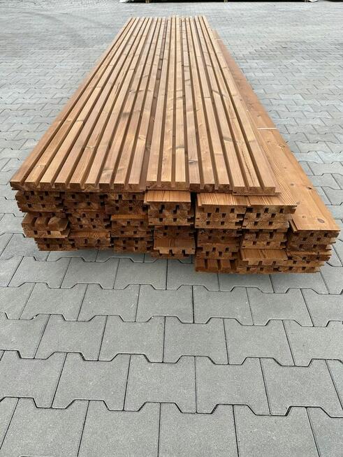 DESKA ELEWACJA LAMELA TRIO TRIPLE TERMO THERMO SOSNA 32X142