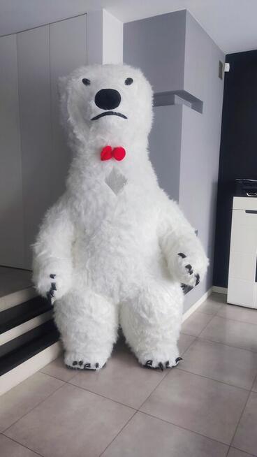 Wynajem Biały Miś - Strój reklamowy, żywa maskotka