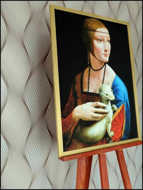 Obraz na płótnie - Dama z gronostajem, Vinci, 50x70cm