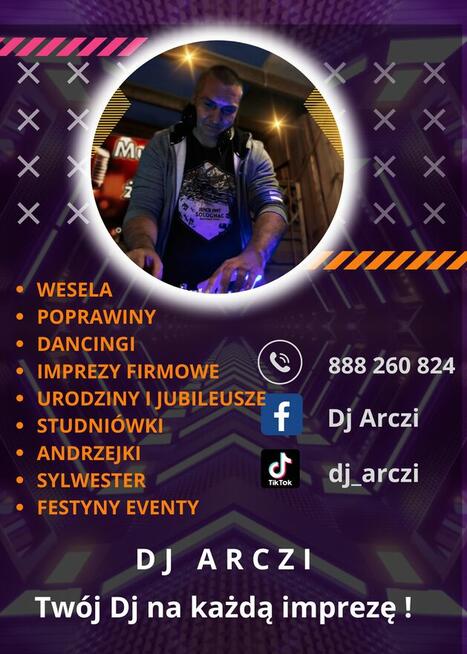 DJ Arczi na wesele, imprezę, event, urodziny, bal.