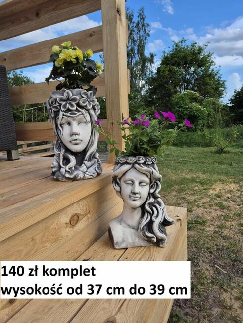 donica głowa ozodoba ogrodowa doniczki ozdobne