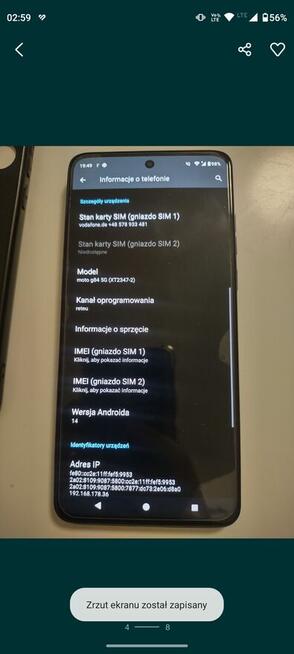 Zamienię Motorola Moto g84 12 ram 256 GB