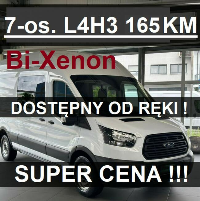 Ford Transit L4H3 165KM Brygada 7-os. Dostępny od ręki Kamera Bi-ksenon 1846 zł