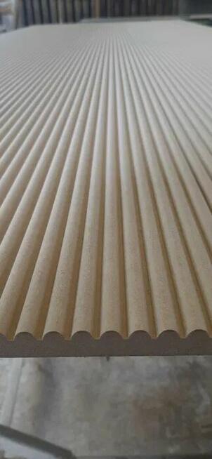 Panele ścienne półokrągłe Lamele ryflowane MDF
