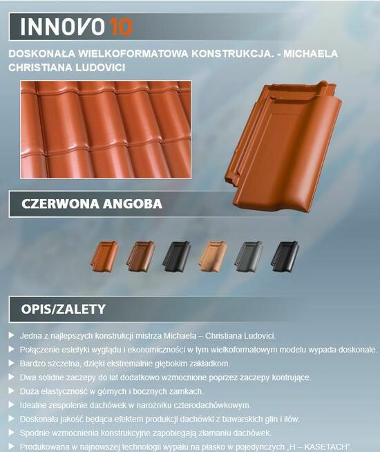 Dachówka ceramiczna niemiecka BOGEN płaska falista marsylka