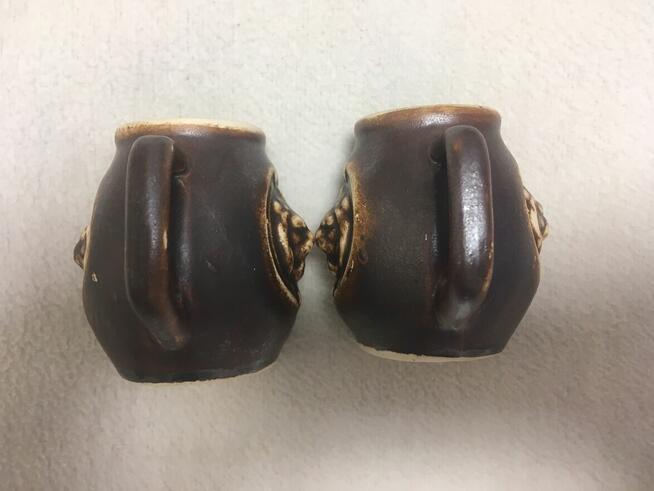 Stary bukłak karafka Lew porcelit kamionka i gratis