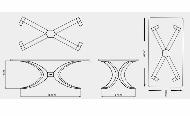Noga stołu 3D rama stolika meble biurka nogi pająk glamour