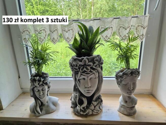 donica głowa ozodoba ogrodowa doniczki ozdobne