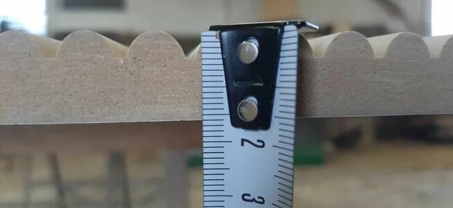 Panele ścienne półokrągłe Lamele ryflowane MDF