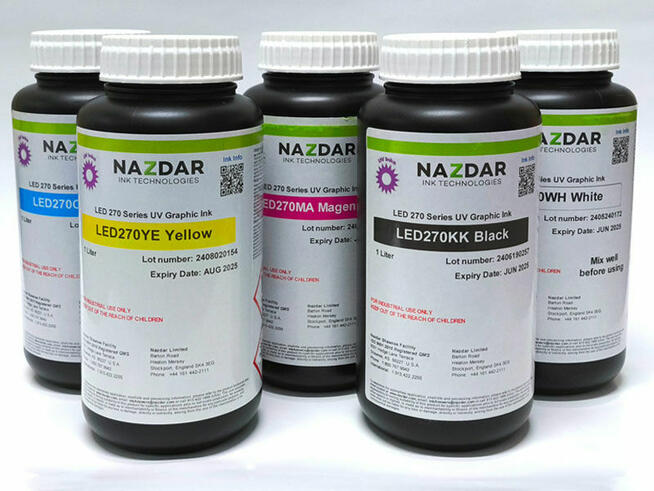 Atrament Nazdar UV LED 270 do druku na winylu poliwęglanie