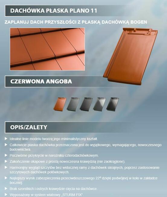 DACHÓWKA ceramiczna płaska Wienerberger Bogen niemiecka