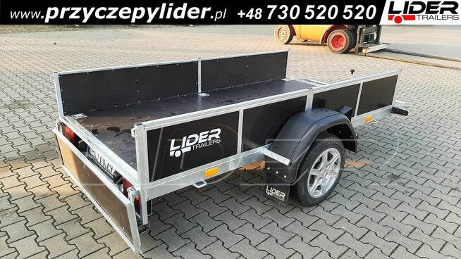 LT-107 przyczepa 244x134x35cm lekka 1 oś wzmacniana 750kg