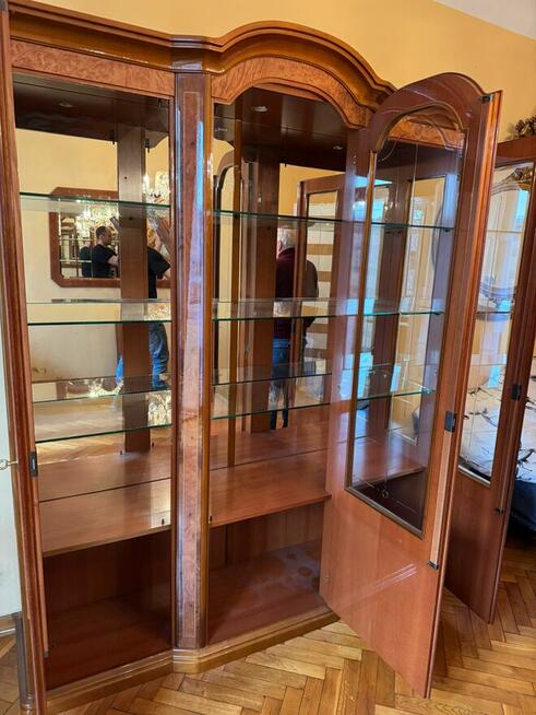 Witryna szklana drewniana witryny regały szklane drewniane d