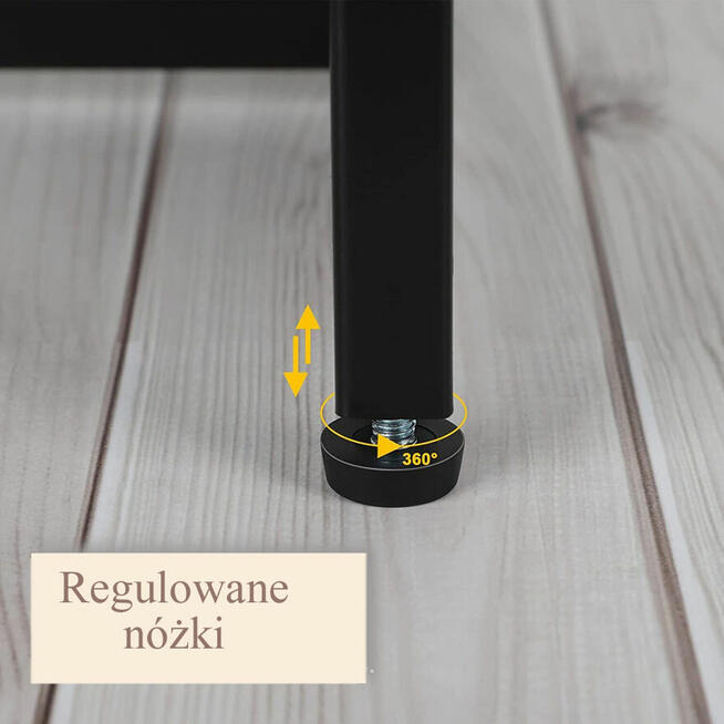 konsola stolik loft drewno dębowe lite na metalowych nogach