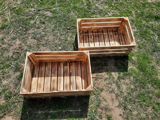 Skrzynka drewniana uniwersalna NUMER-5 opalana szlifowana