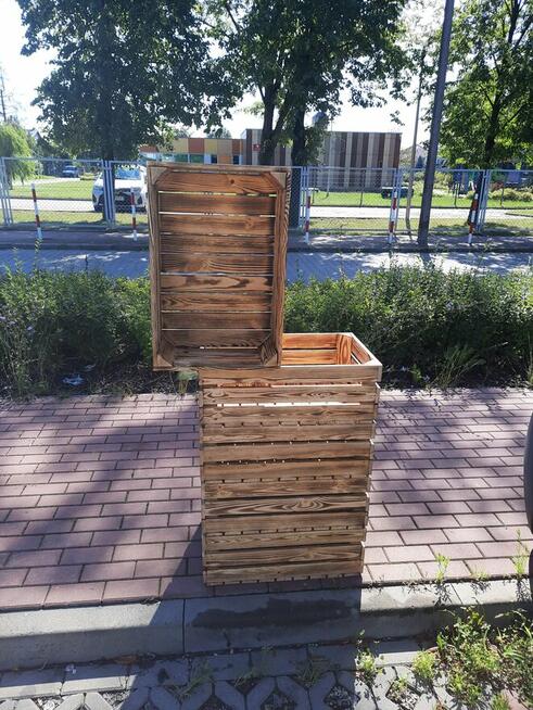 Skrzynka drewniana uniwersalna NUMER-5 opalana szlifowana