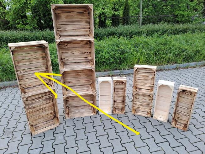 Skrzynka drewniana uniwersalna NUMER-5 opalana szlifowana