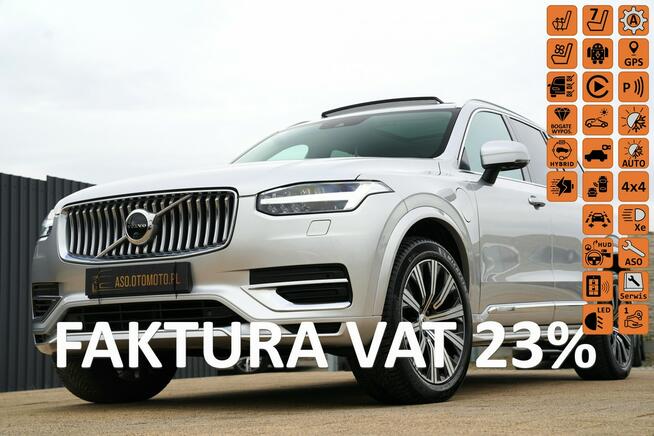 Volvo XC 90 RECHARGE panorama FUL LED 7-os BOWERS nawi KAMERY pneumat JEDYNY w PL