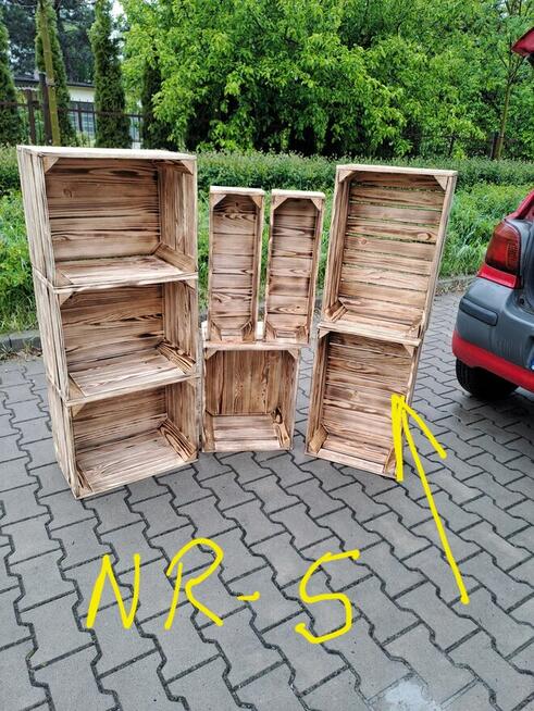 Skrzynka drewniana uniwersalna NUMER-5 opalana szlifowana