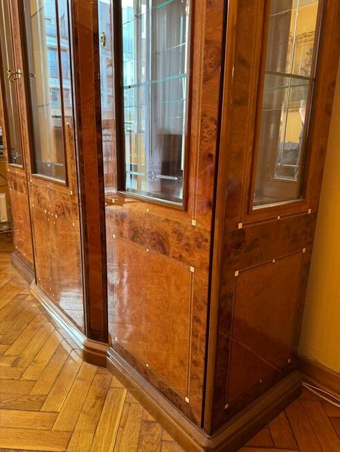 Witryna szklana drewniana witryny regały szklane drewniane d