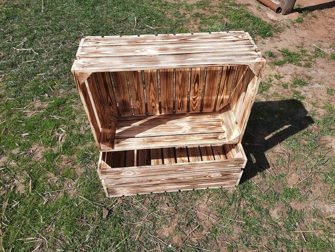 Skrzynka drewniana uniwersalna NUMER-5 opalana szlifowana