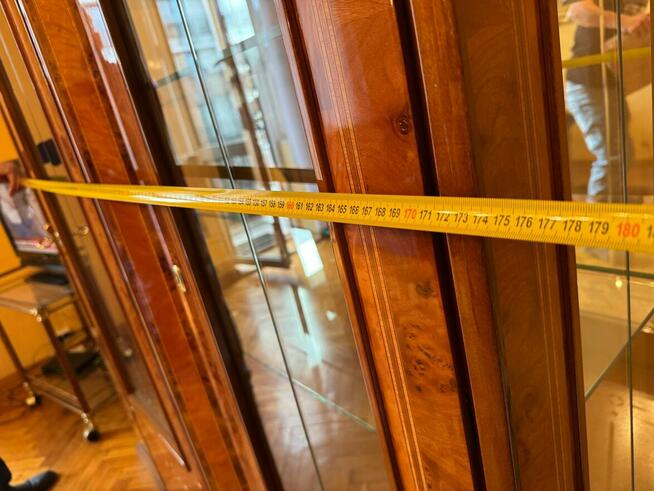 Witryna szklana drewniana witryny regały szklane drewniane d