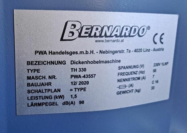 Sprzedam strugarkę BERNARDO typ TH 330