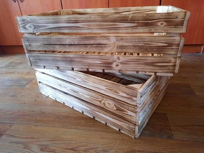 Skrzynka drewniana uniwersalna NUMER-5 opalana szlifowana