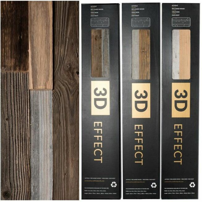 Panel ścienny 3D Dekoracyjny, unikatowe stare deski, 120 cm